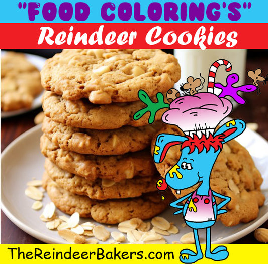 "Food Coloring's" Reindeer Cookies by TheReindeerBakers.com© Oatmeal Peanut Butter Cookies With Peanuts