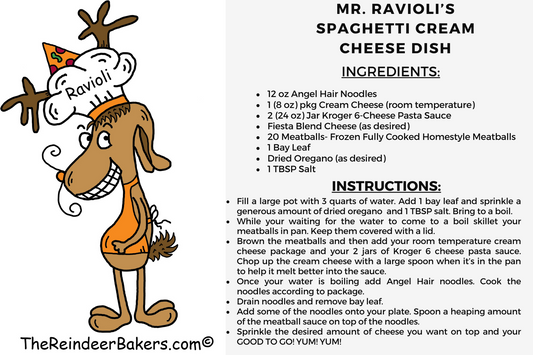 Mr. Ravioli's Spaghetti Cream Cheese Dish by TheReindeerBakers.com©